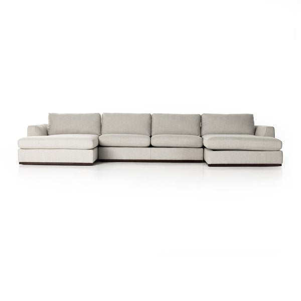 Colt 3 Piece U Sectional Aldred Silver | BeBoldFurniture