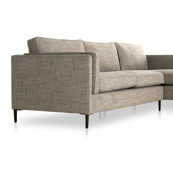 Emery 2 Piece Raf Sectional Thames Coal | BeBoldFurniture