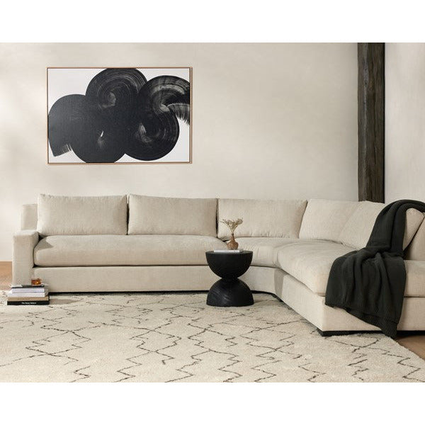 Albany 3 Piece Laf Sectional Alcott Fawn | BeBoldFurniture