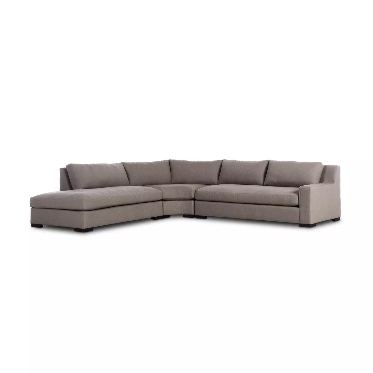 Albany 3-Piece Sectional Left Facing Bumper Chaise Vesuvio Cafe