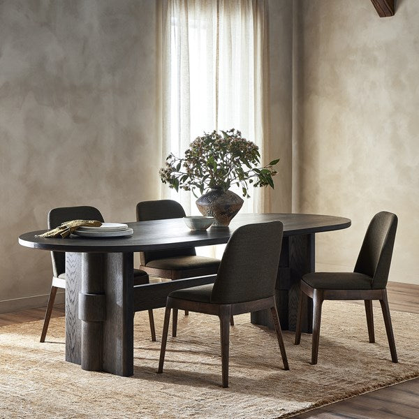 Sylvie Oval Dining Table Dark Brown | BeBoldFurniture