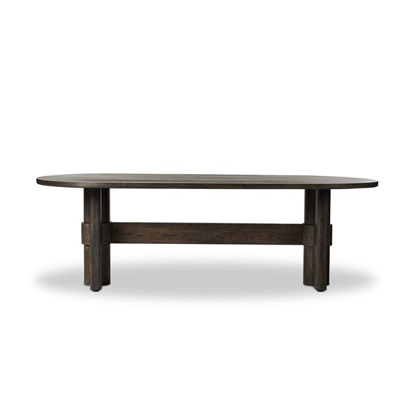 Sylvie Oval Dining Table Dark Brown | BeBoldFurniture