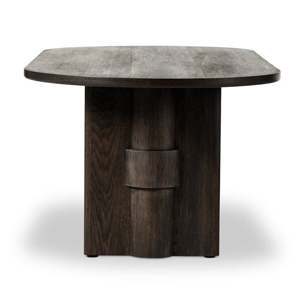 Sylvie Oval Dining Table Dark Brown | BeBoldFurniture