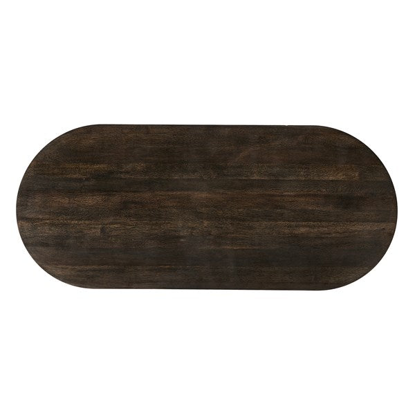 Sylvie Oval Dining Table Dark Brown | BeBoldFurniture