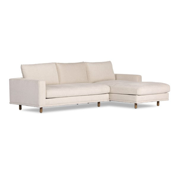 Dom 2-Piece Sectional Right Chaise Bonnell Ivory | BeBoldFurniture 