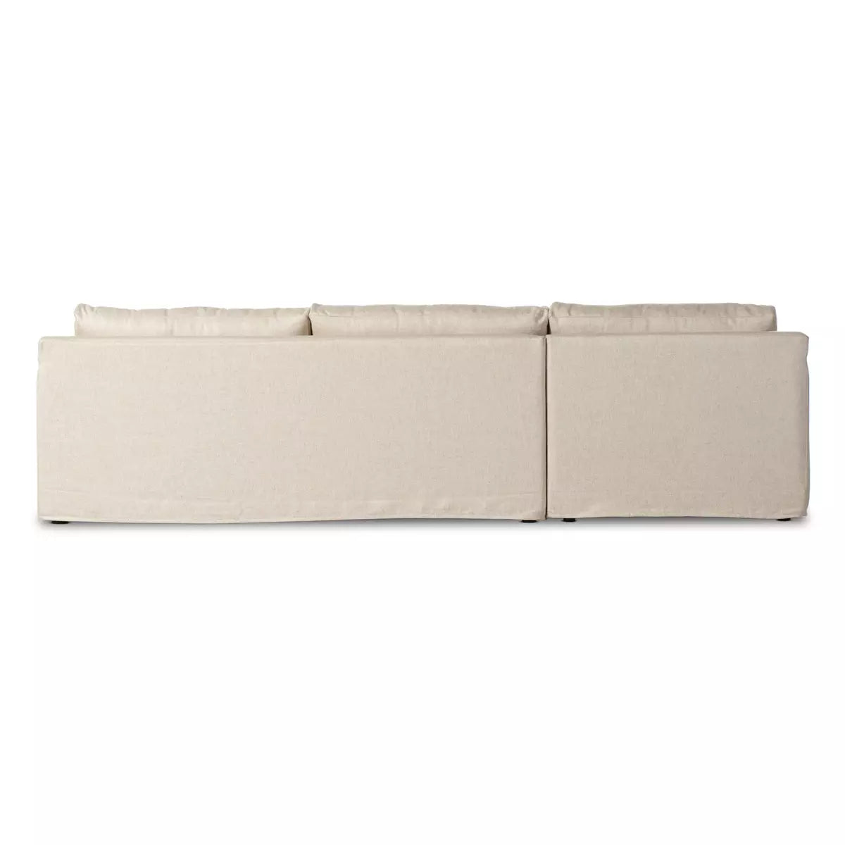 Hampton 2-Piece Slipcover Sectional Left Chaise Evere Creme