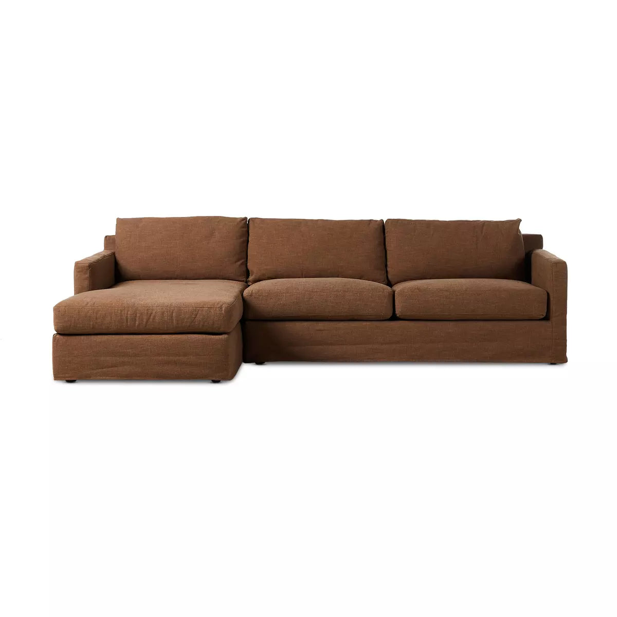 Hampton 2-Piece Slipcover Sectional Left Chaise Antwerp Cafe