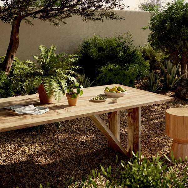 Enders Outdoor Dining Table Natural FSC | BeBoldFurniture