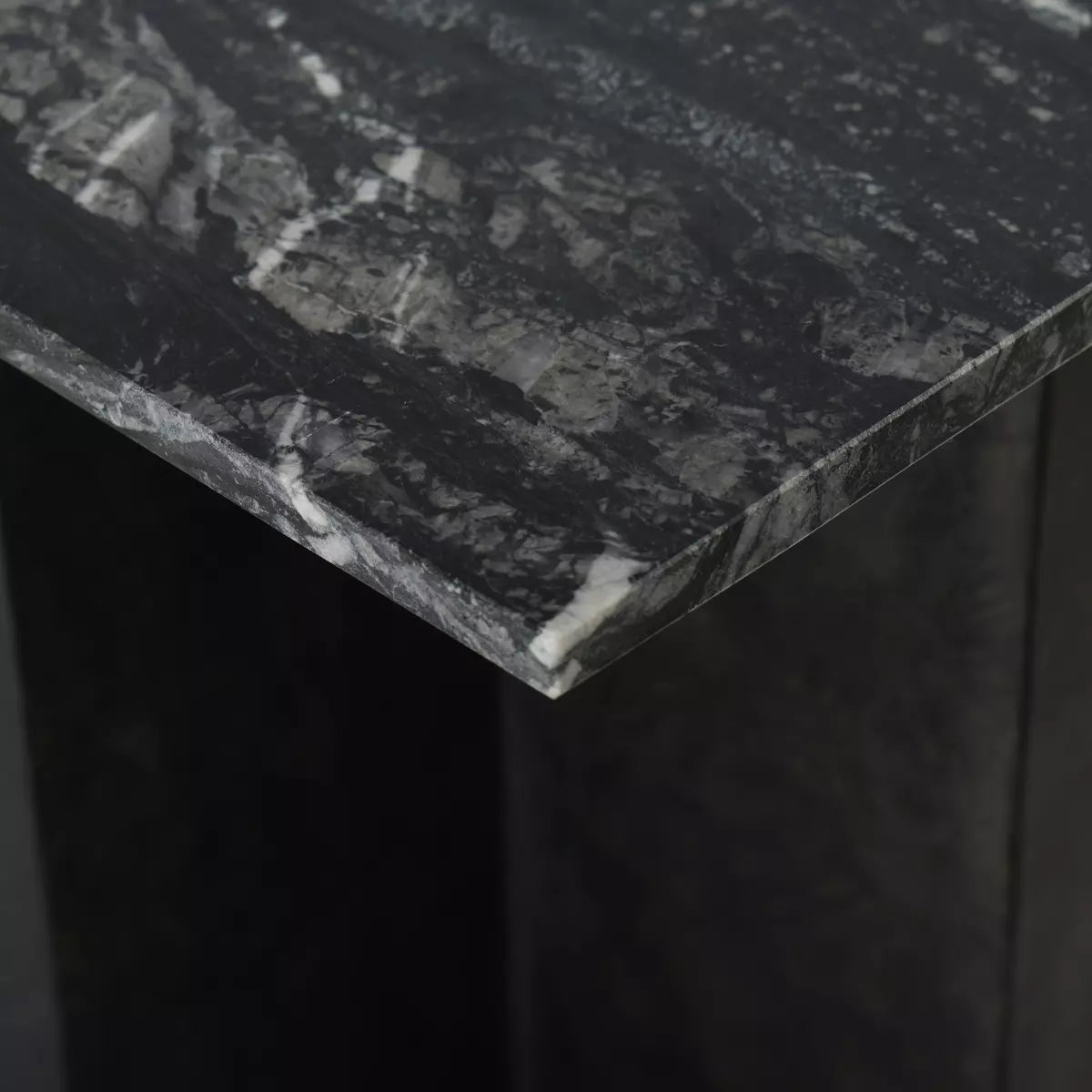 Terrell Large Console Table Black Marble