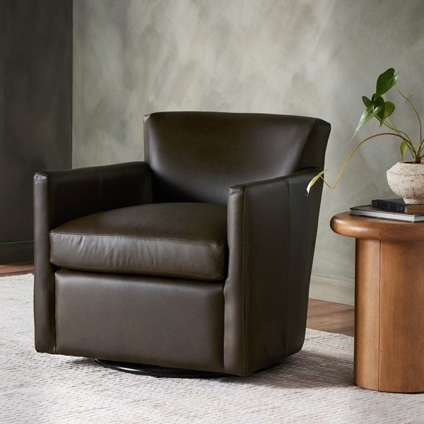 Miriam Swivel Chair Heirloom Cigar | BeBoldFurniture