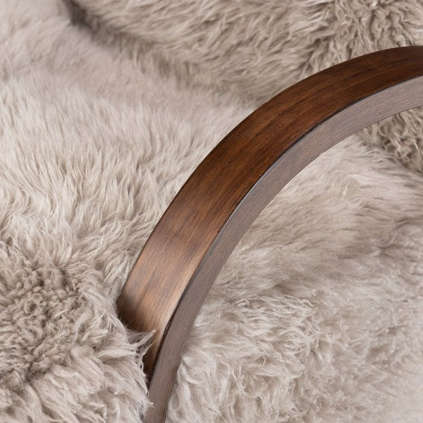 Tobin Chair Taupe Mongolian Fur | BeBoldFurniture