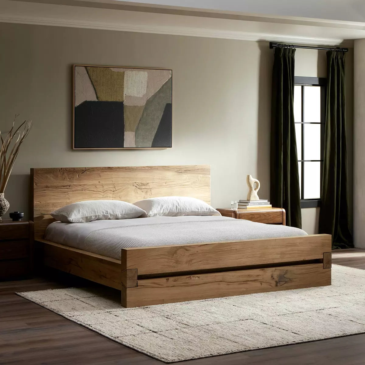 Lia Bed Natural Reclaimed French Oak | BeBoldFurniture