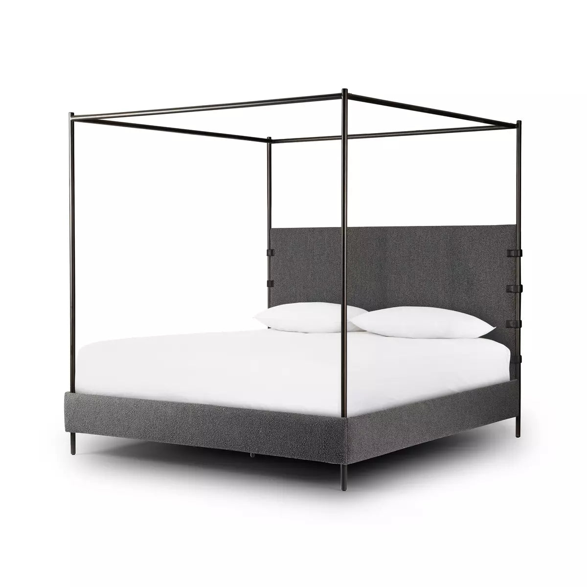 Anderson Canopy Bed Knoll Charcoal | BeBoldFurniture 