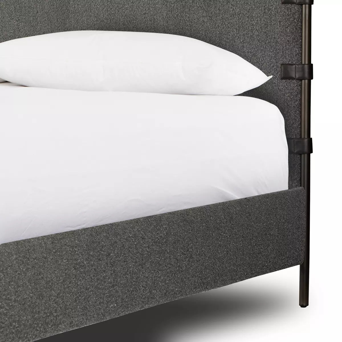 Anderson Canopy Bed Knoll Charcoal | BeBoldFurniture