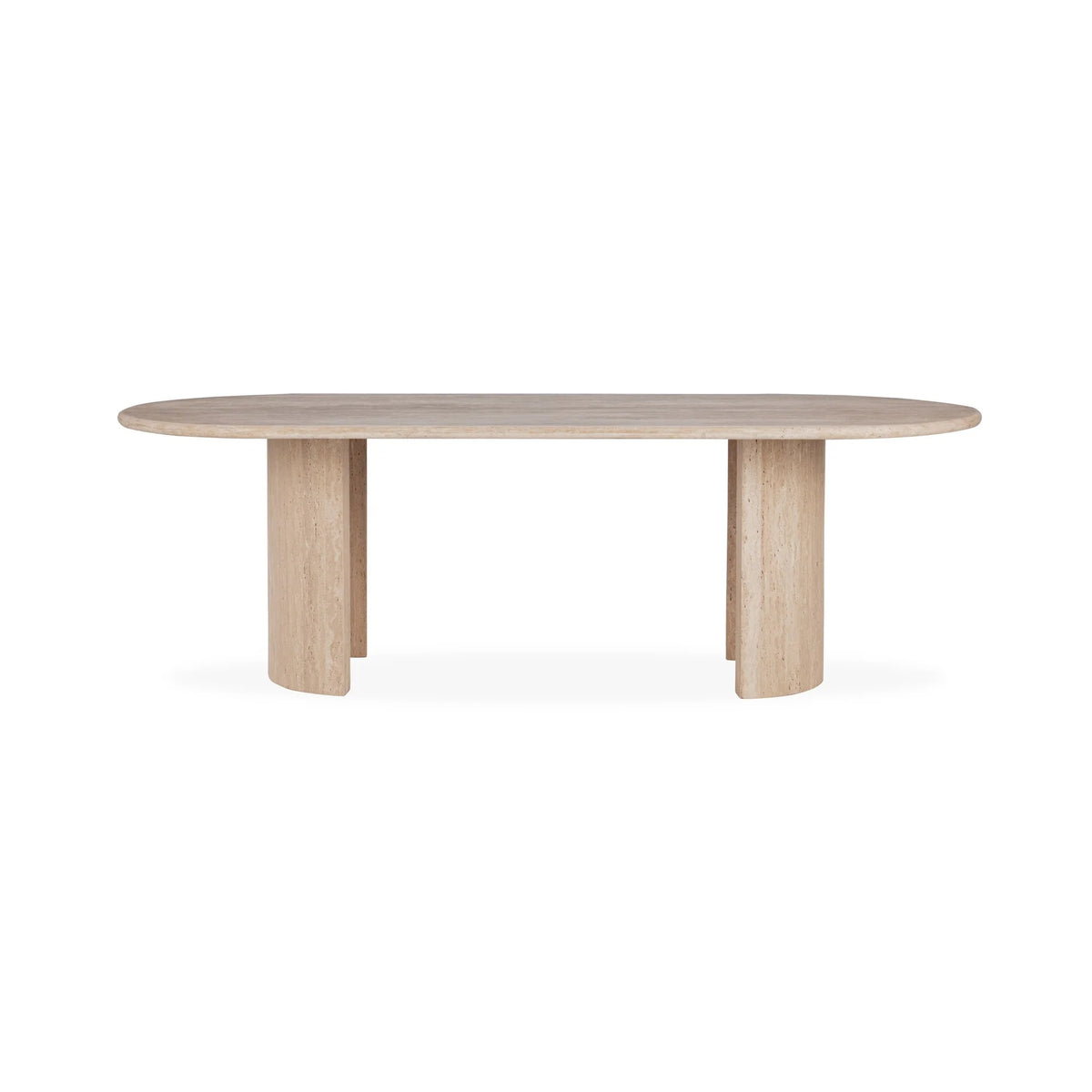Acacius Travertine Oval Dining Table | BeBoldFurniture