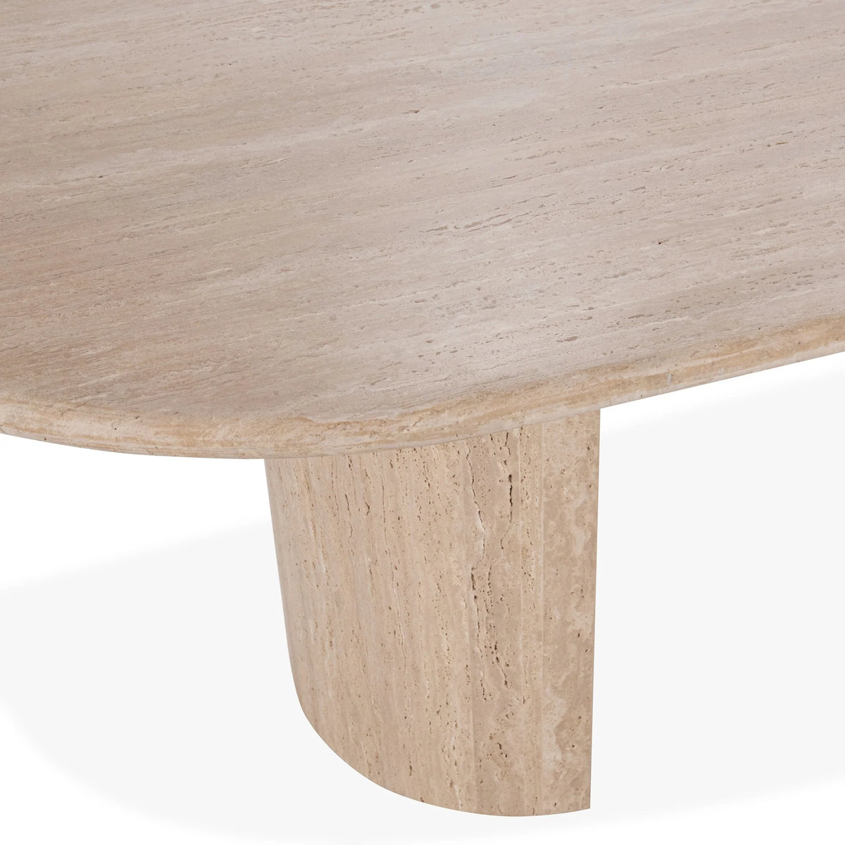Acacius Travertine Oval Dining Table | BeBoldFurniture