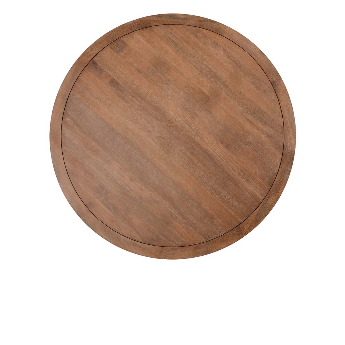 Selena Mango Wood 60" Round Dining Table Pottery Brown | BeBoldFurniture
