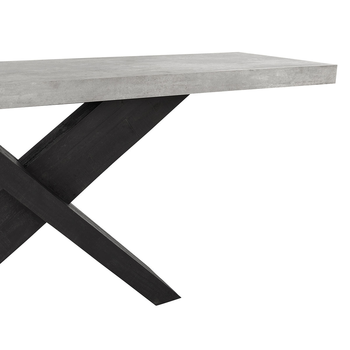 Durant Reclaimed Pine 72" Console Table Carbon Black/Weathered | BeBoldFurniture