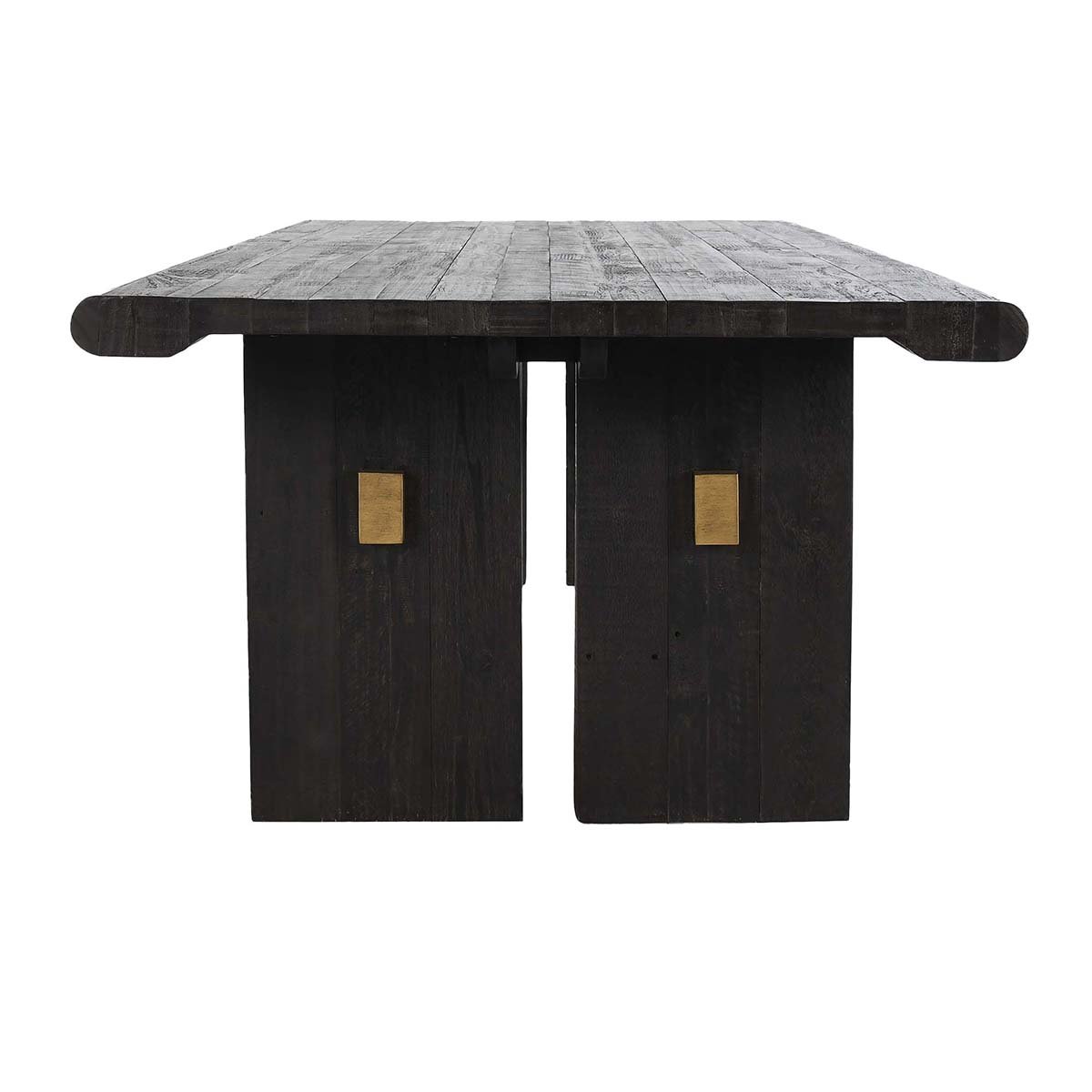 Larson Reclaimed Pine 96" Dining Table Carbon Black | BeBoldFurniture
