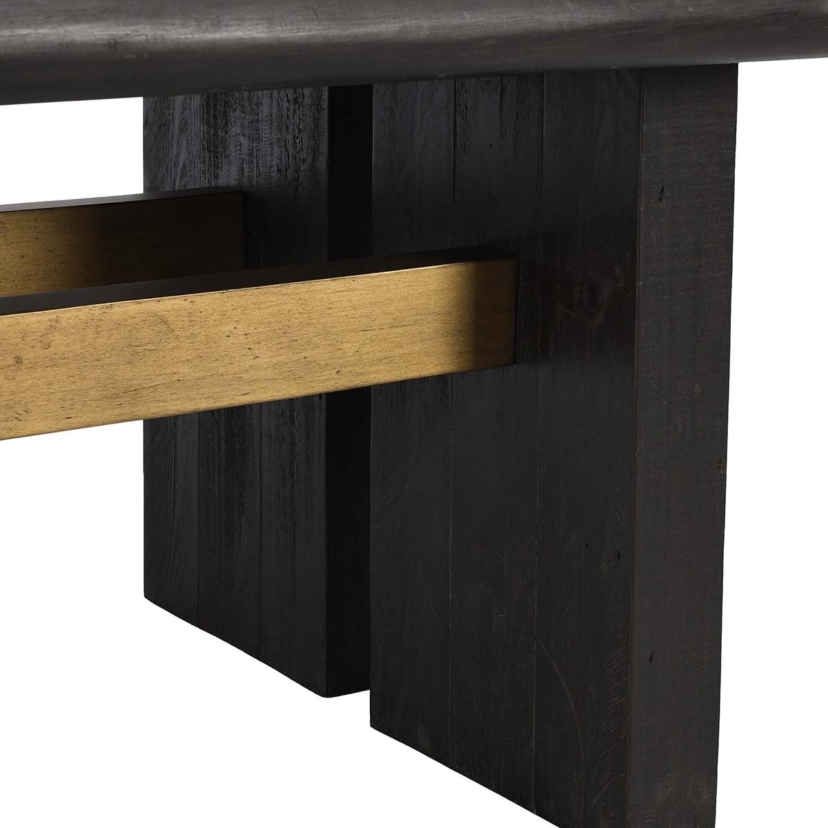 Larson Reclaimed Pine 96" Dining Table Carbon Black | BeBoldFurniture
