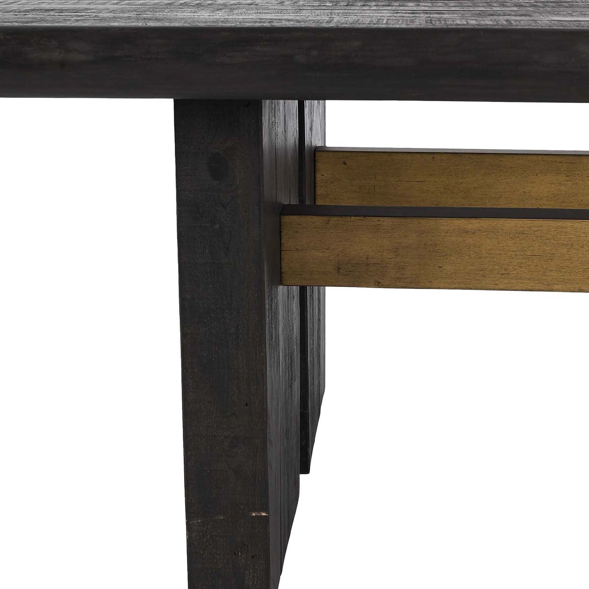 Larson Reclaimed Pine 96" Dining Table Carbon Black | BeBoldFurniture
