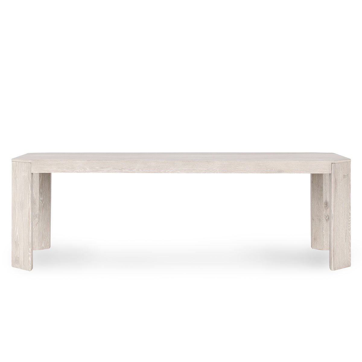 Macarthur Reclaimed Oak 94" Dining Table Aged Cream | BeBoldFurniture
