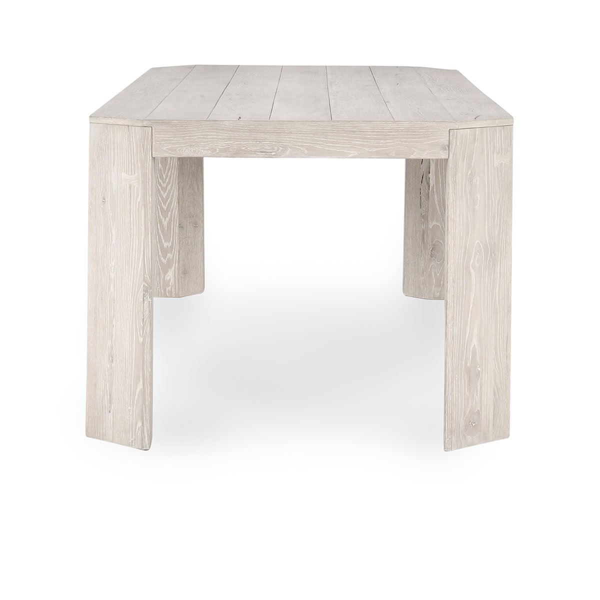 Macarthur Reclaimed Oak 94" Dining Table Aged Cream | BeBoldFurniture
