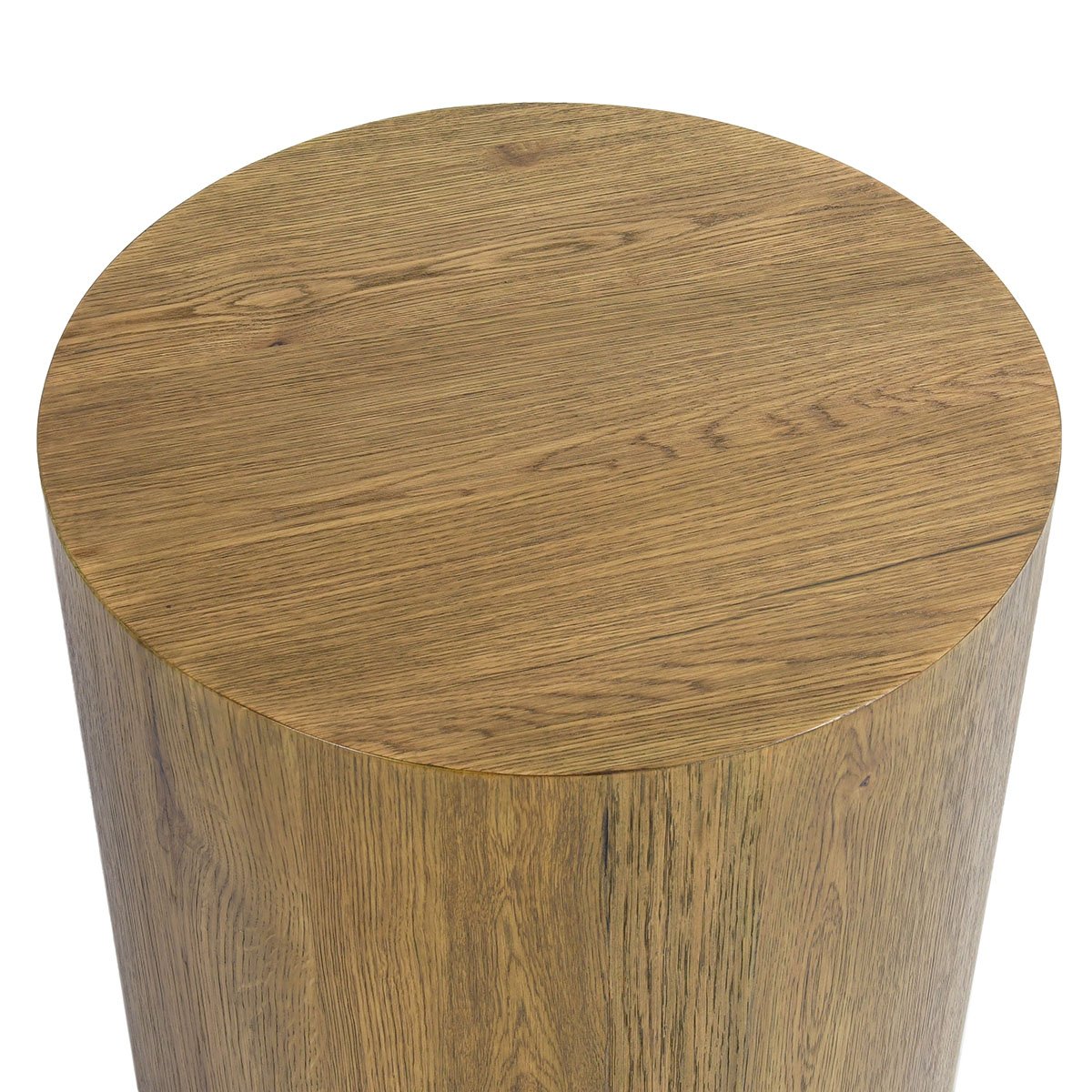 Layne Oak Veneer 20" Round End Table Light Brown | BeBoldFurniture