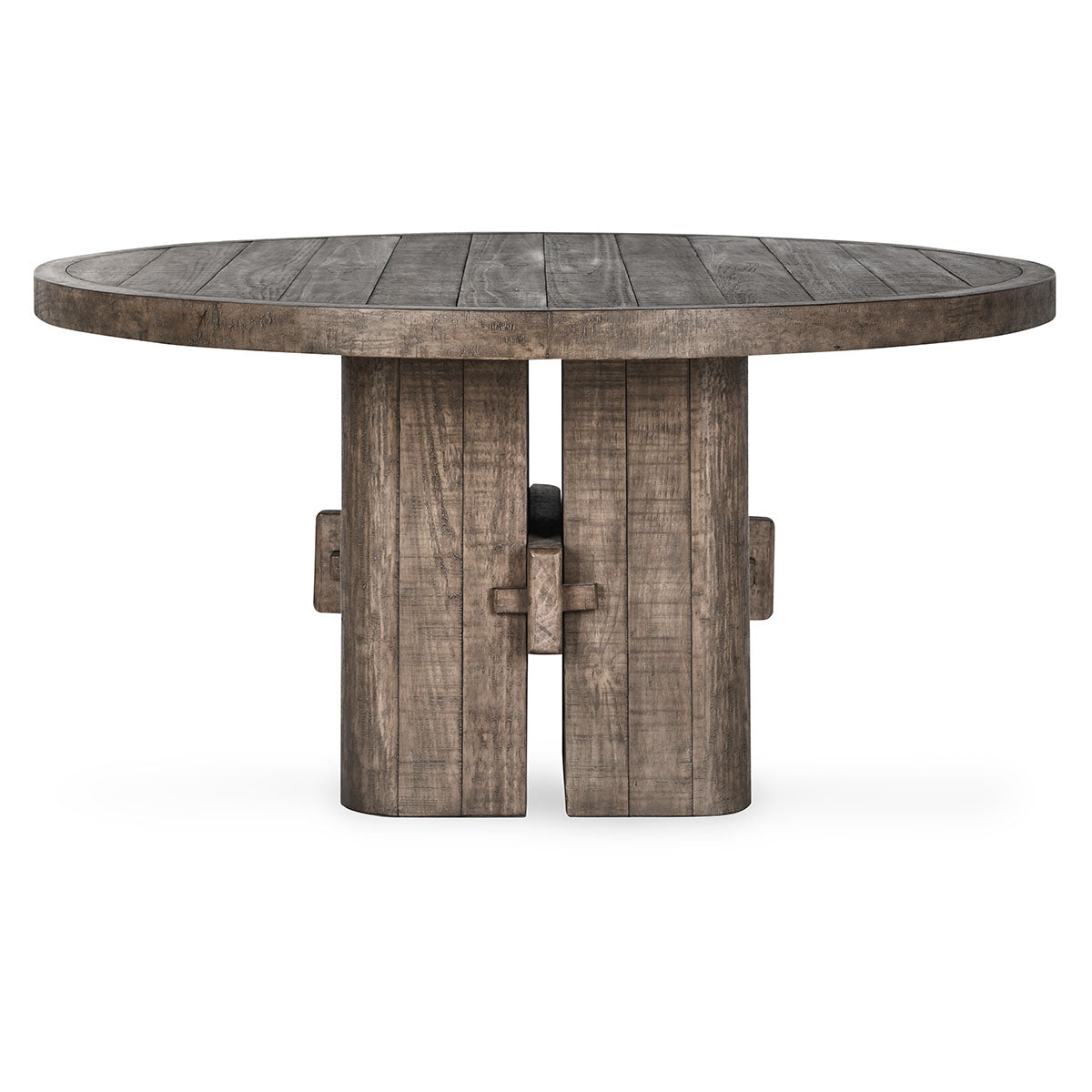 Rosemount Reclaimed Pine 60" Round Dining Table Aged
Brown | BeBoldFurniture
