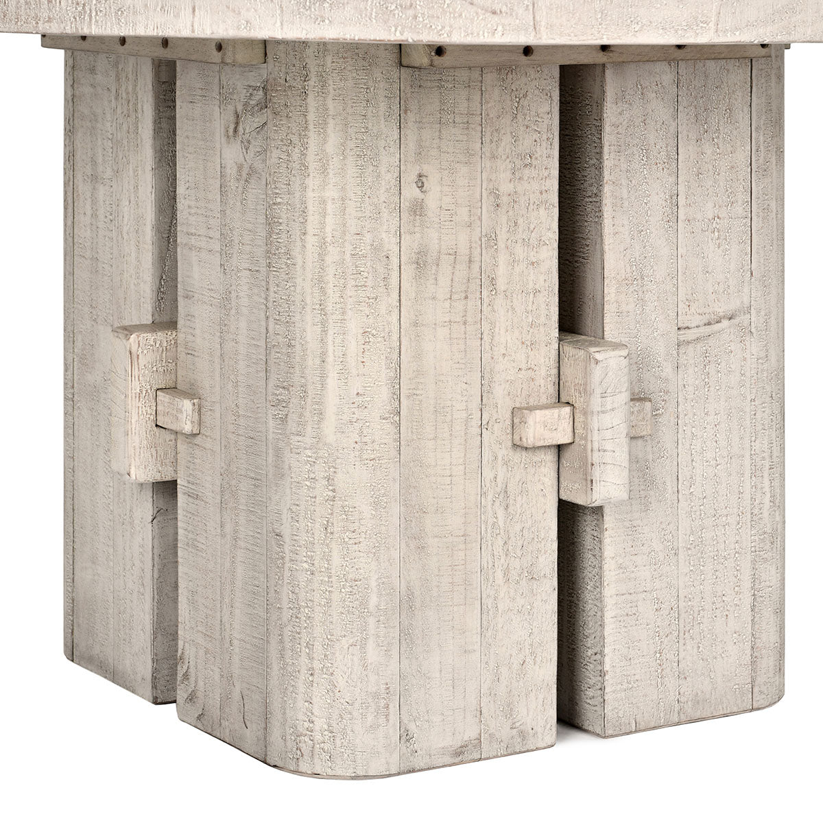 Rosemount Reclaimed Pine 60" Round Dining Table White Wash | BeBoldFurniture