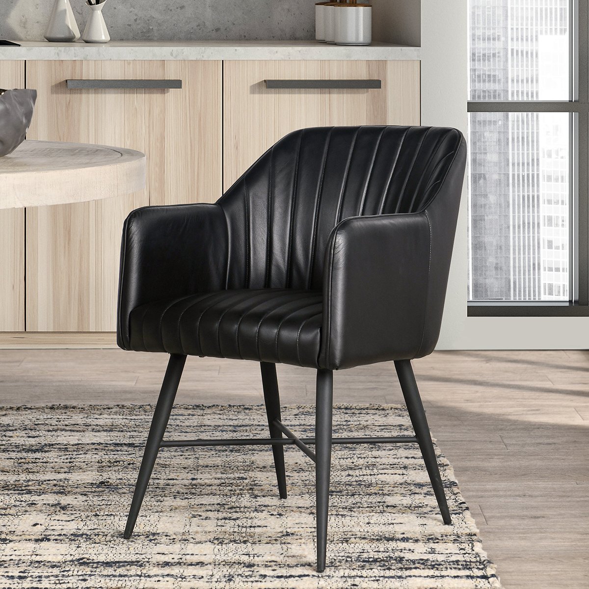 Leon Leather Dining Chair | BeBoldFurniture
