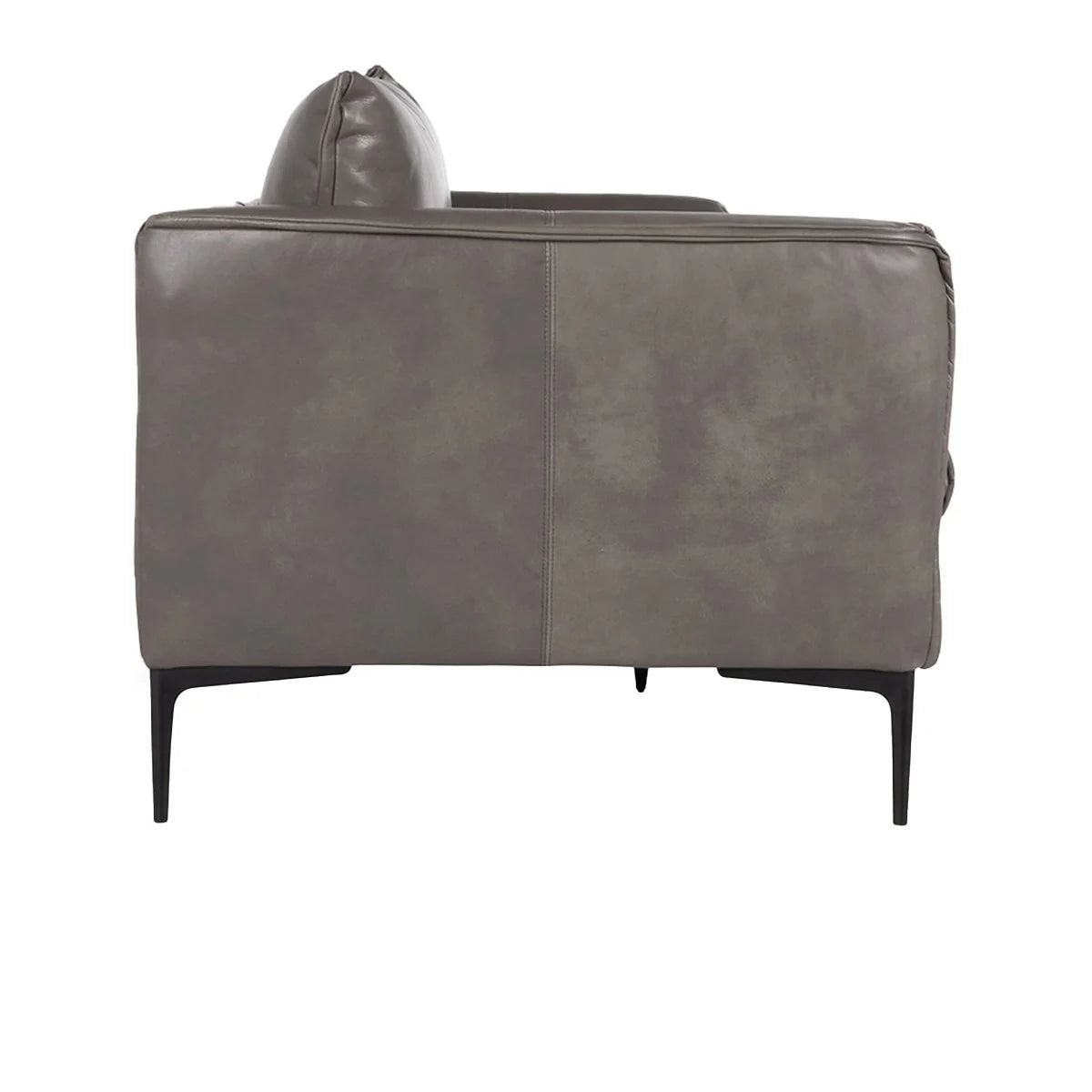 Abigail Leather Sofa Pewter Gray | BeBoldFurniture