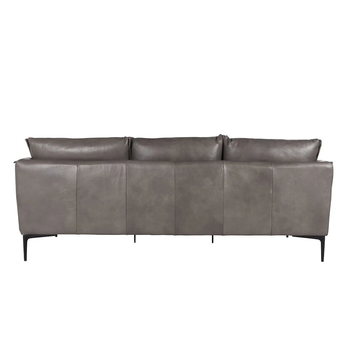 Abigail Leather Sofa Pewter Gray | BeBoldFurniture