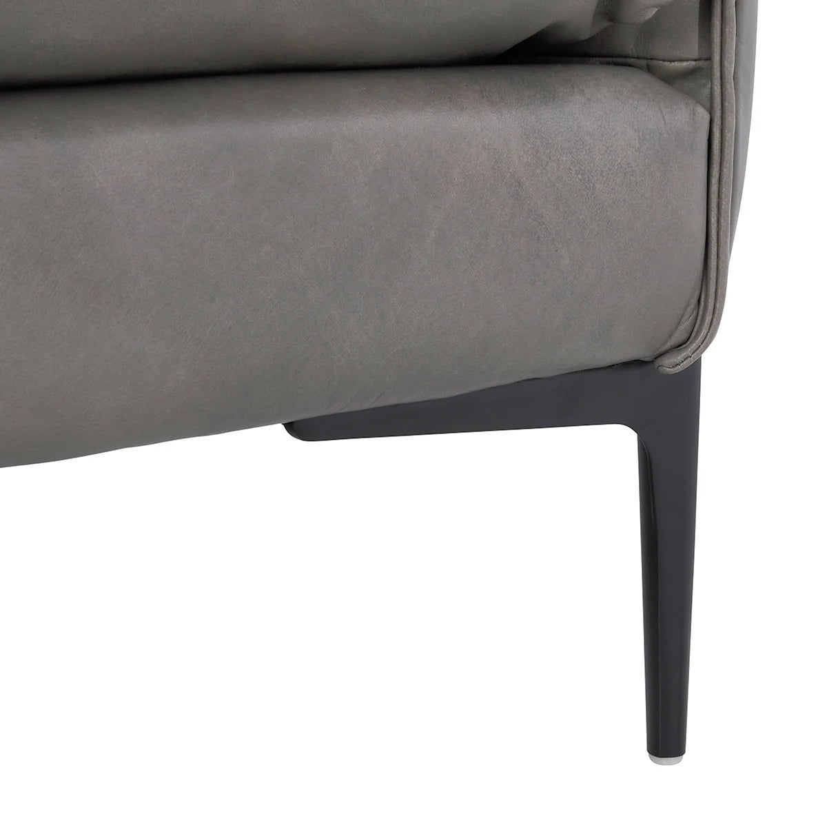 Abigail Leather Sofa Pewter Gray | BeBoldFurniture