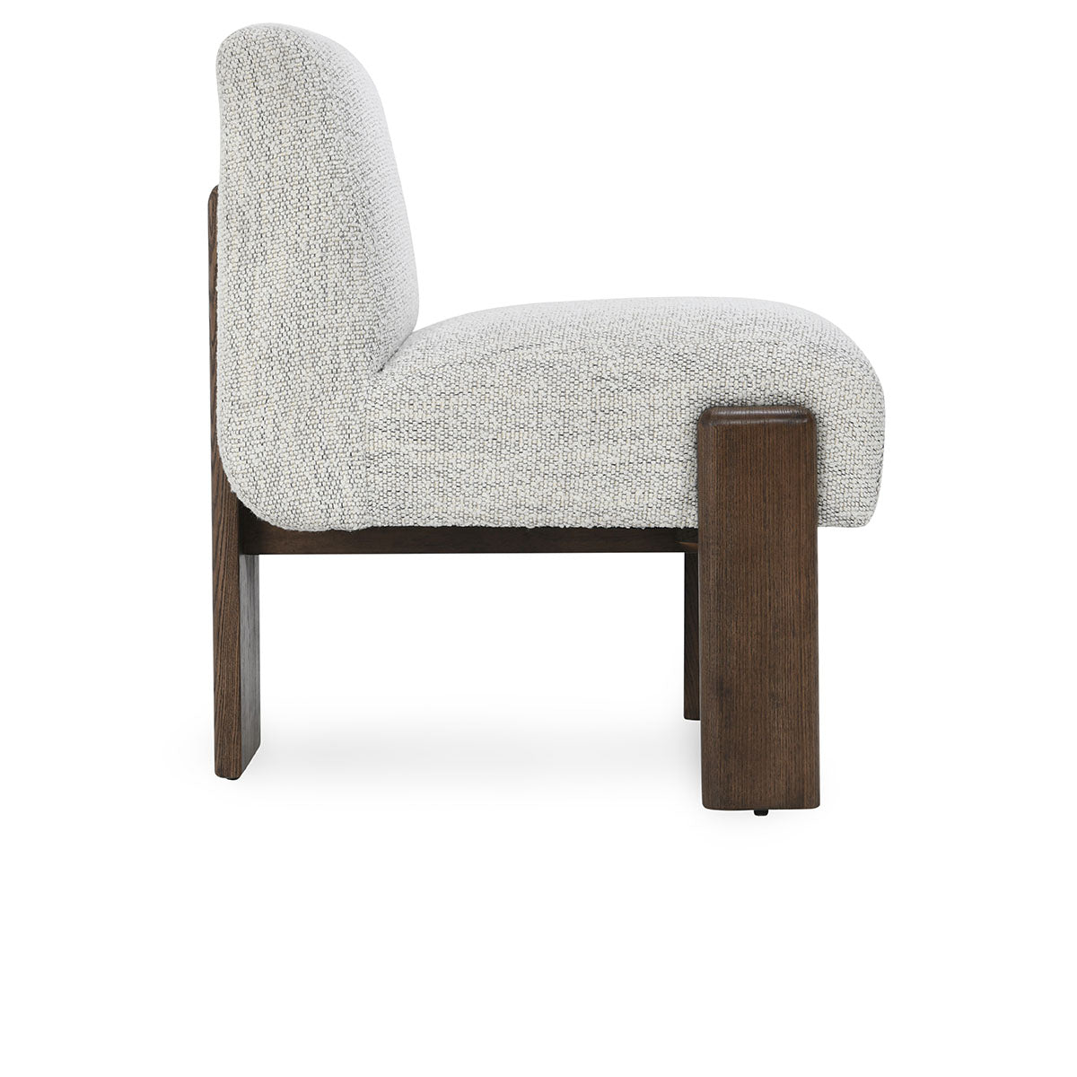 Chelsea Upholstered/Wood Dining Chair Pixel Ivory | BeBoldFurniture