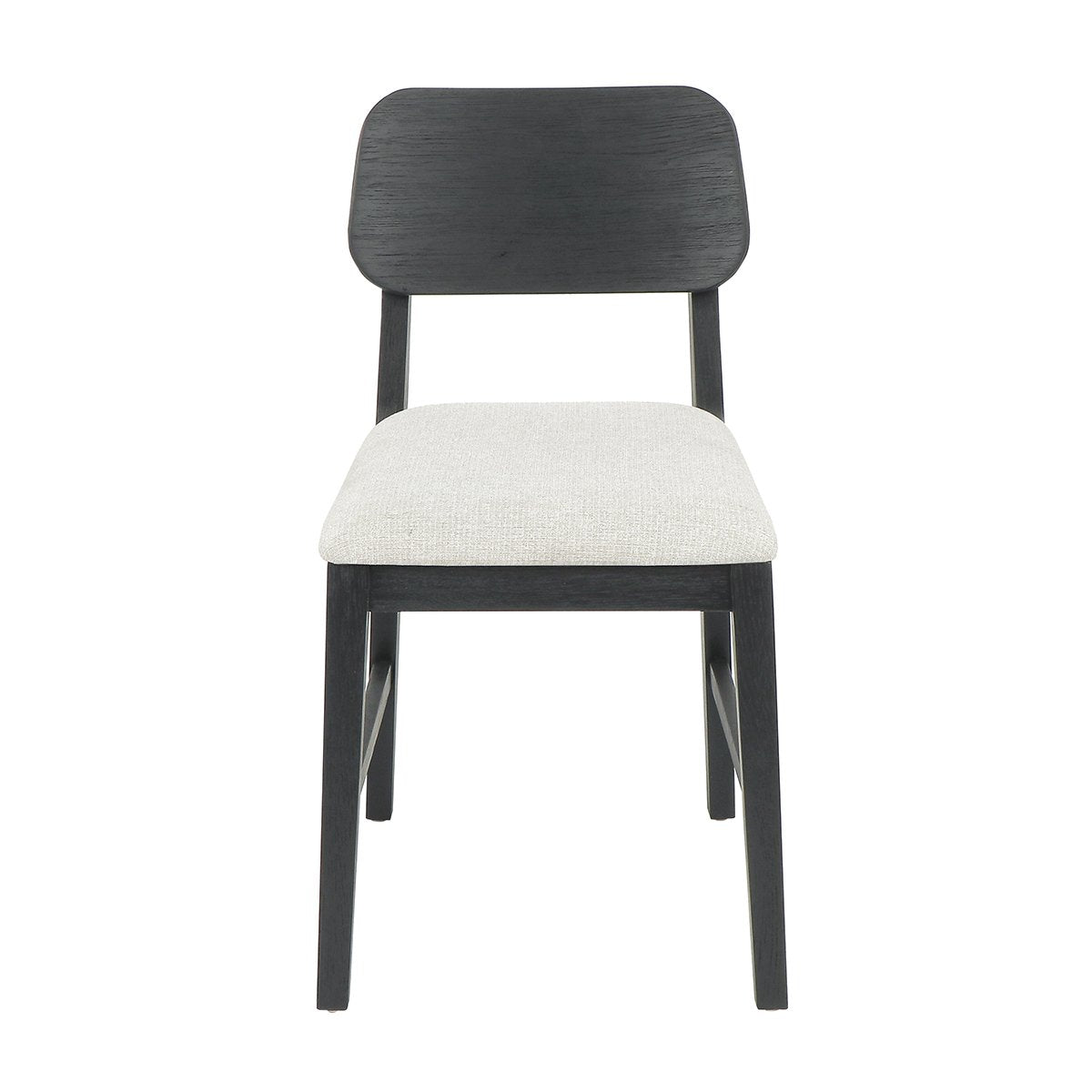 Deaven Upholstered Dining Chair Oak Black Set of 2 | BeBoldFurniture
