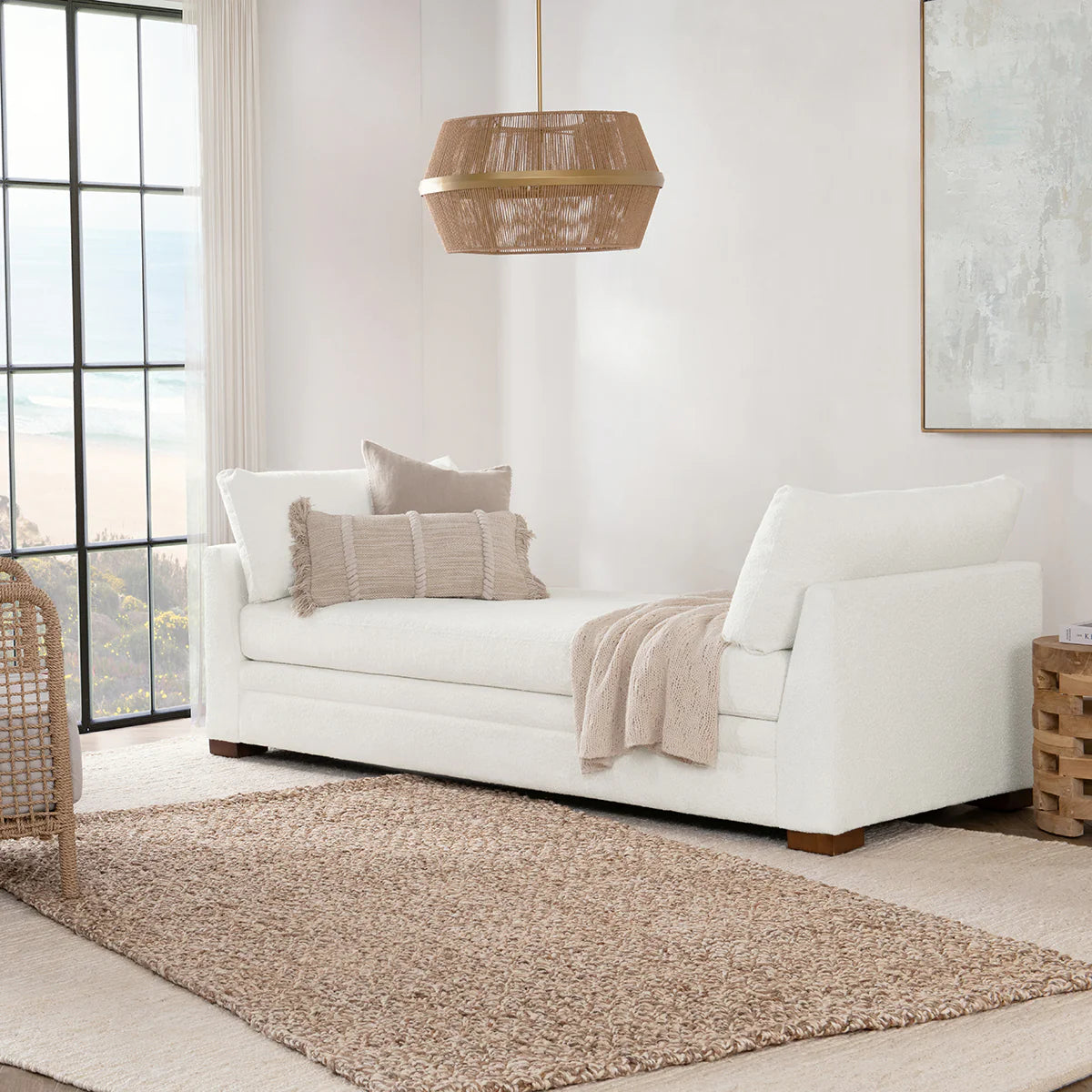Audrey Upholstered Daybed Rise White | BeBoldFurniture