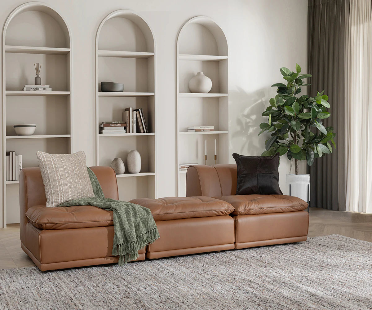 Haven Leather Armless Chair | BeBoldFurniture