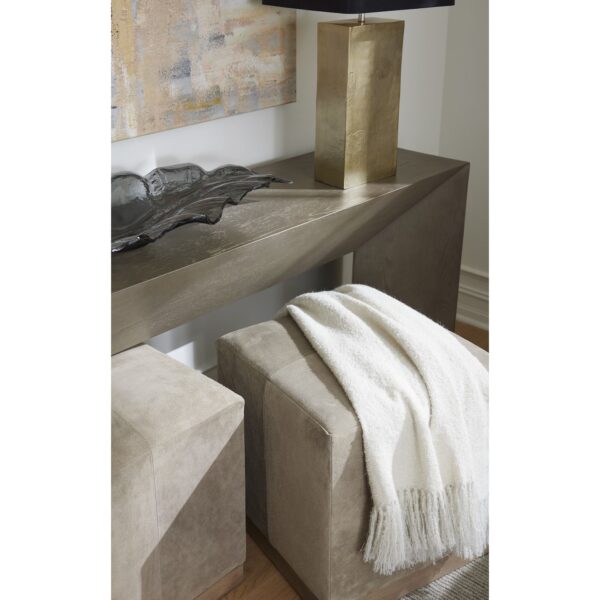 Felix Small Leather Ottoman in Houston | BeBoldFurniture