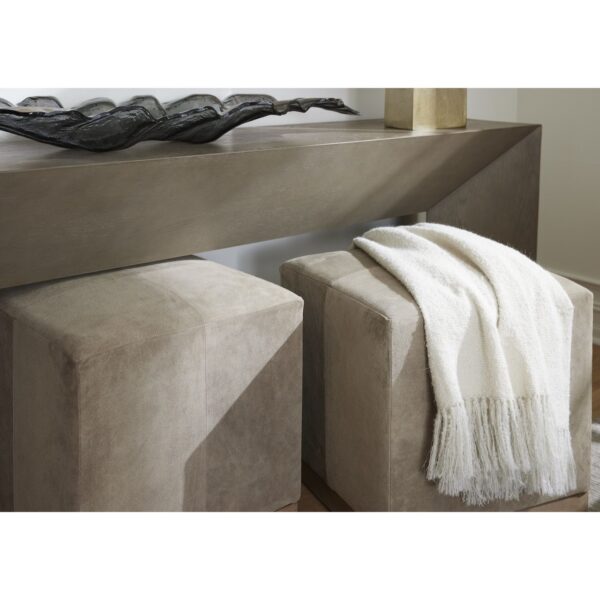 Felix Small Leather Ottoman in Houston | BeBoldFurniture