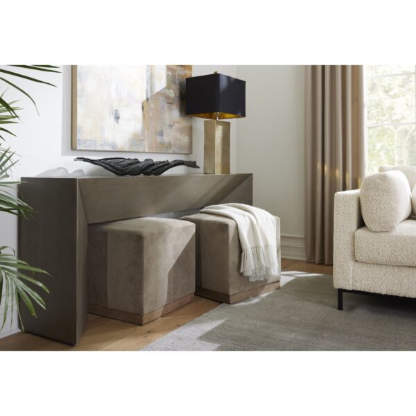 Felix Small Leather Ottoman in Houston | BeBoldFurniture
