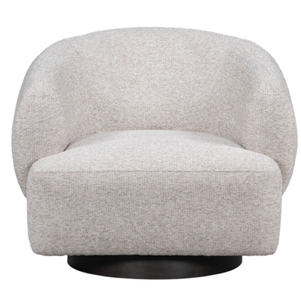 Nyles Swivel Chair Subtle Chalk | BeBoldFurniture