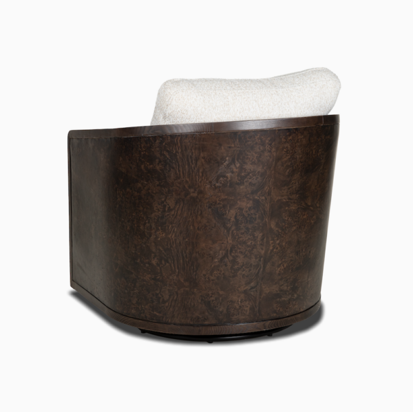 Havana Occasional Swivel Chair Chocolate Burl | BeBoldFurniture