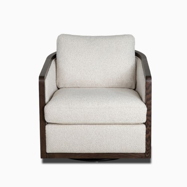 Havana Occasional Swivel Chair Chocolate Burl | BeBoldFurniture