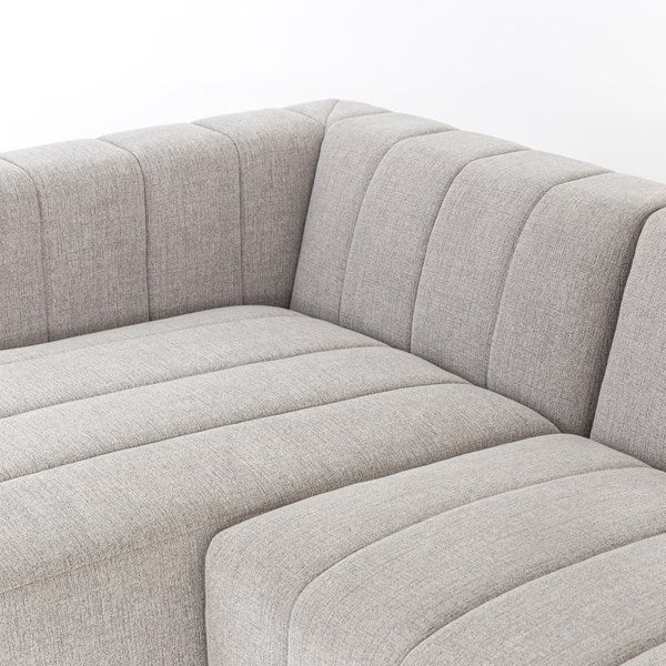 Langham Channeled 3-Piece Sectional Right Chaise With Ottoman Napa Sandstone | BeBoldFurniture