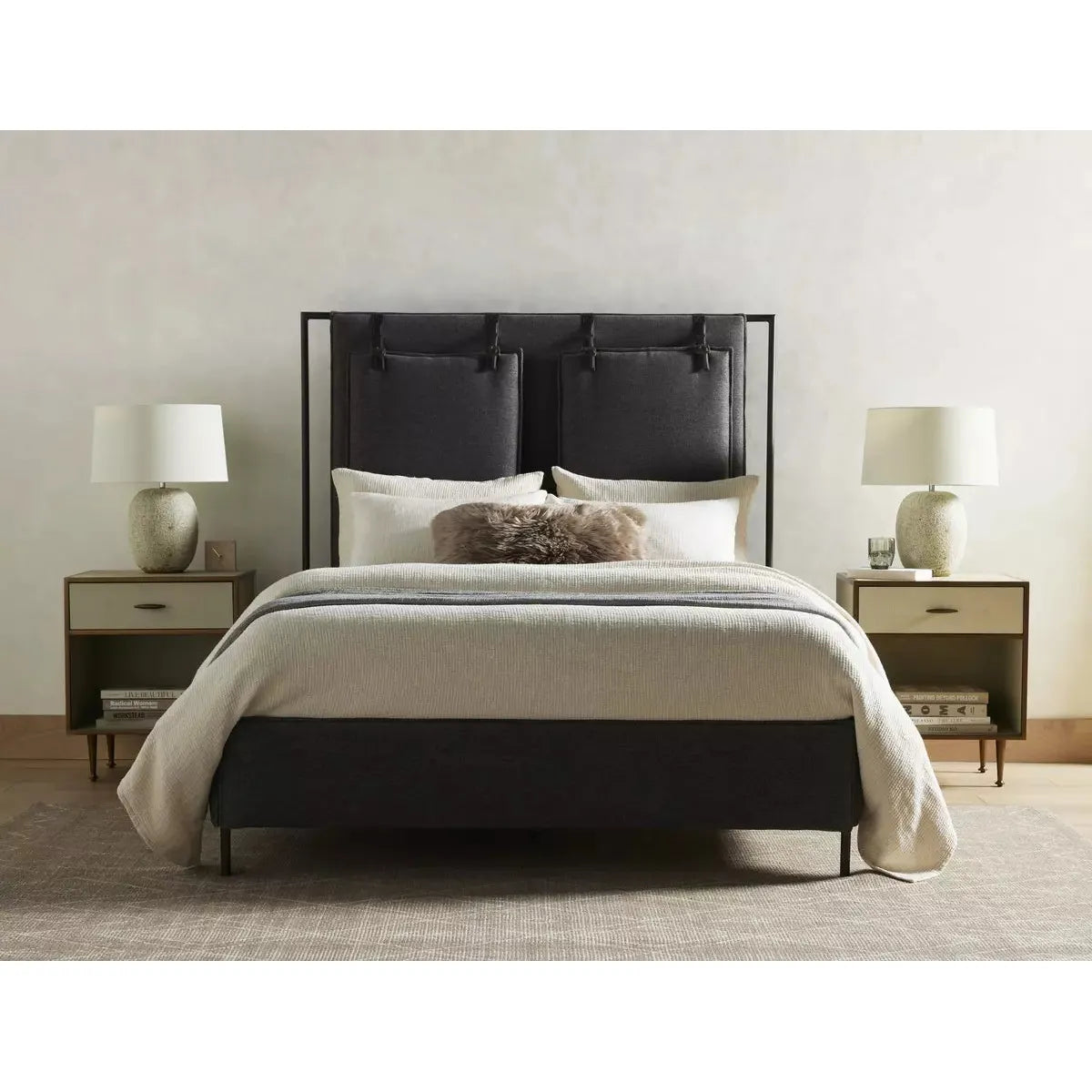 Leigh Upholstered Bed San Remo Ash | BeBoldFurniture