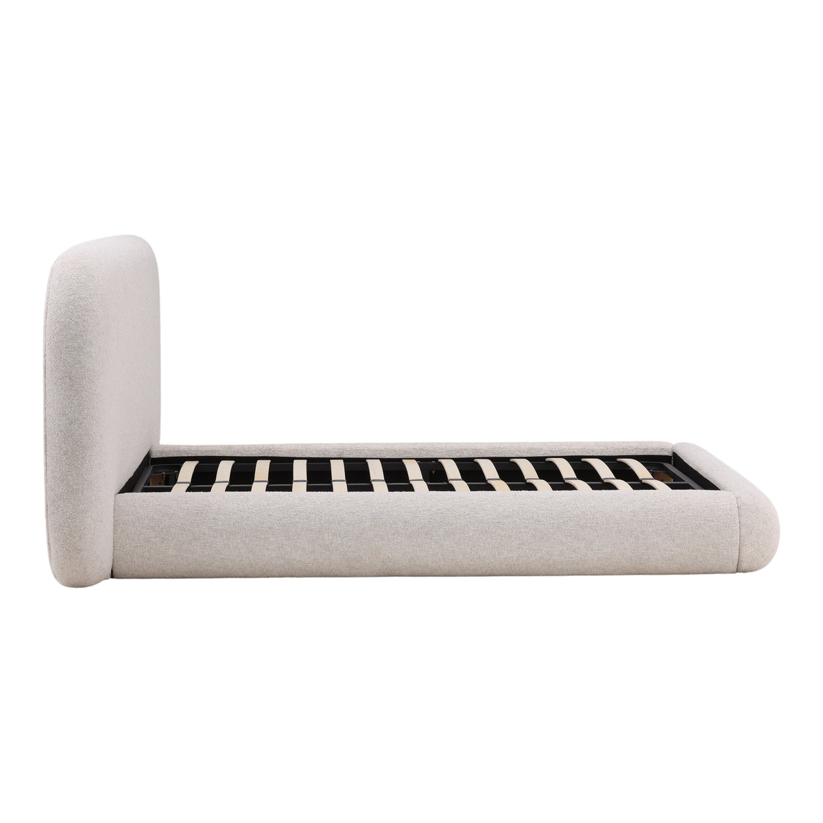 Ringo Bed Cream | Basketweave Boucle Fabric | BeBoldFurniture