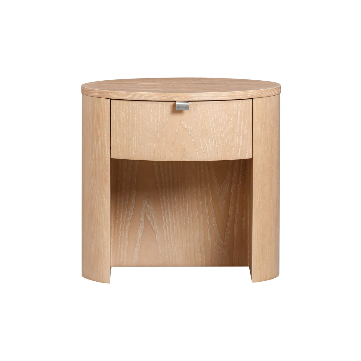Marlow Natural Wood Round Nightstand | BeBoldFurniture