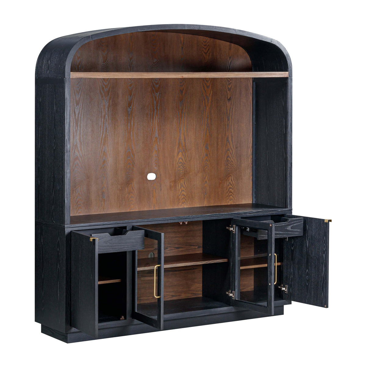 Marlow Black Wood Entertainment Center | BeBoldFurniture
