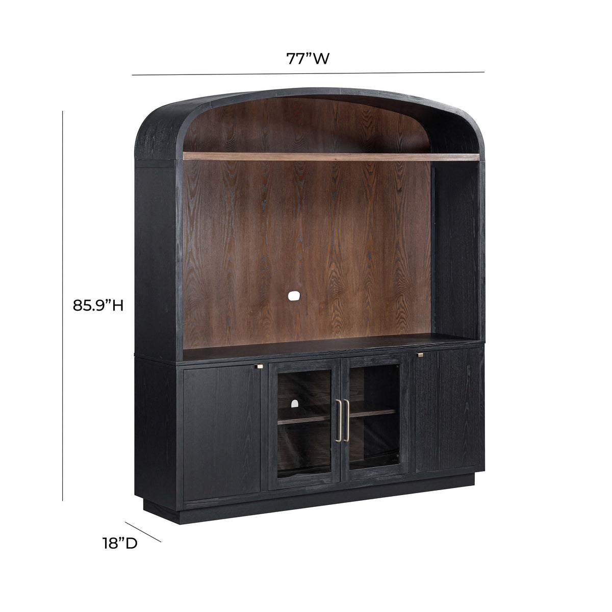 Marlow Black Wood Entertainment Center | BeBoldFurniture